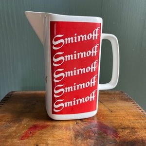 Vintage Smirnoff Vodka Ceramic Wade Pitcher